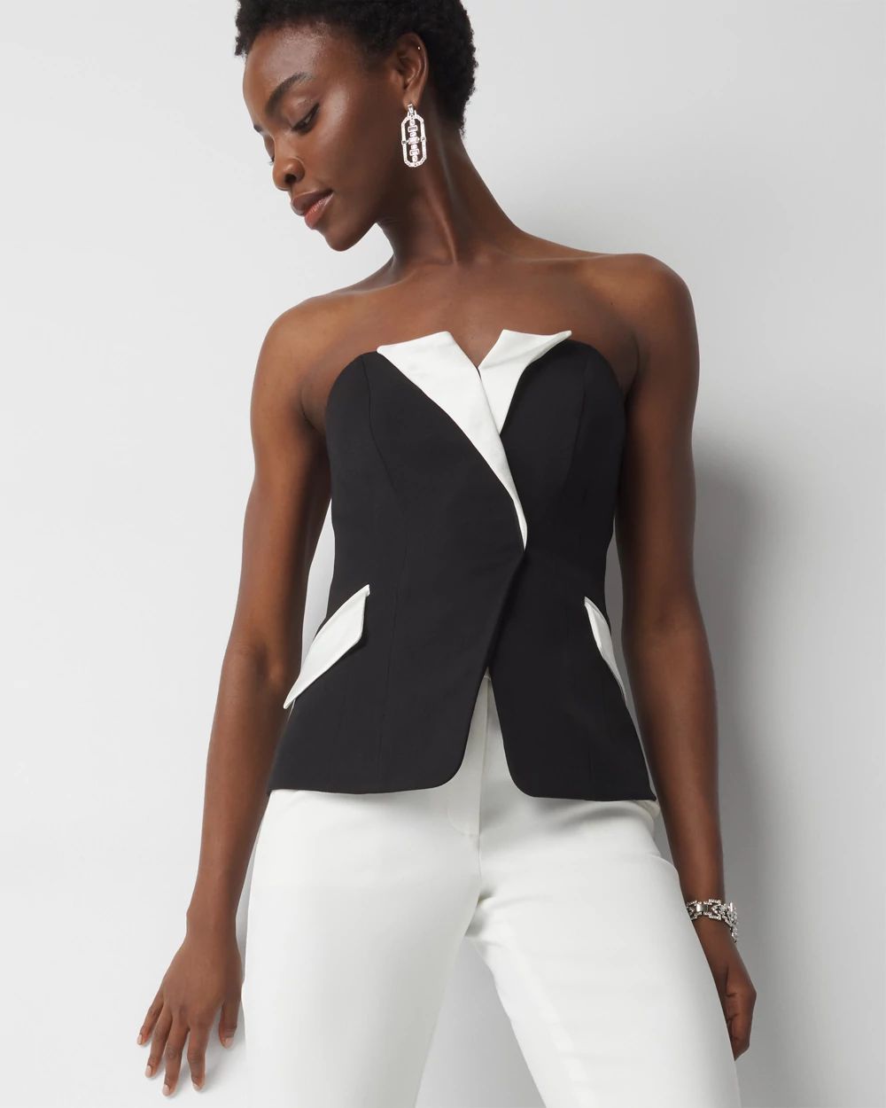 Tuxedo Bustier White House Black Market